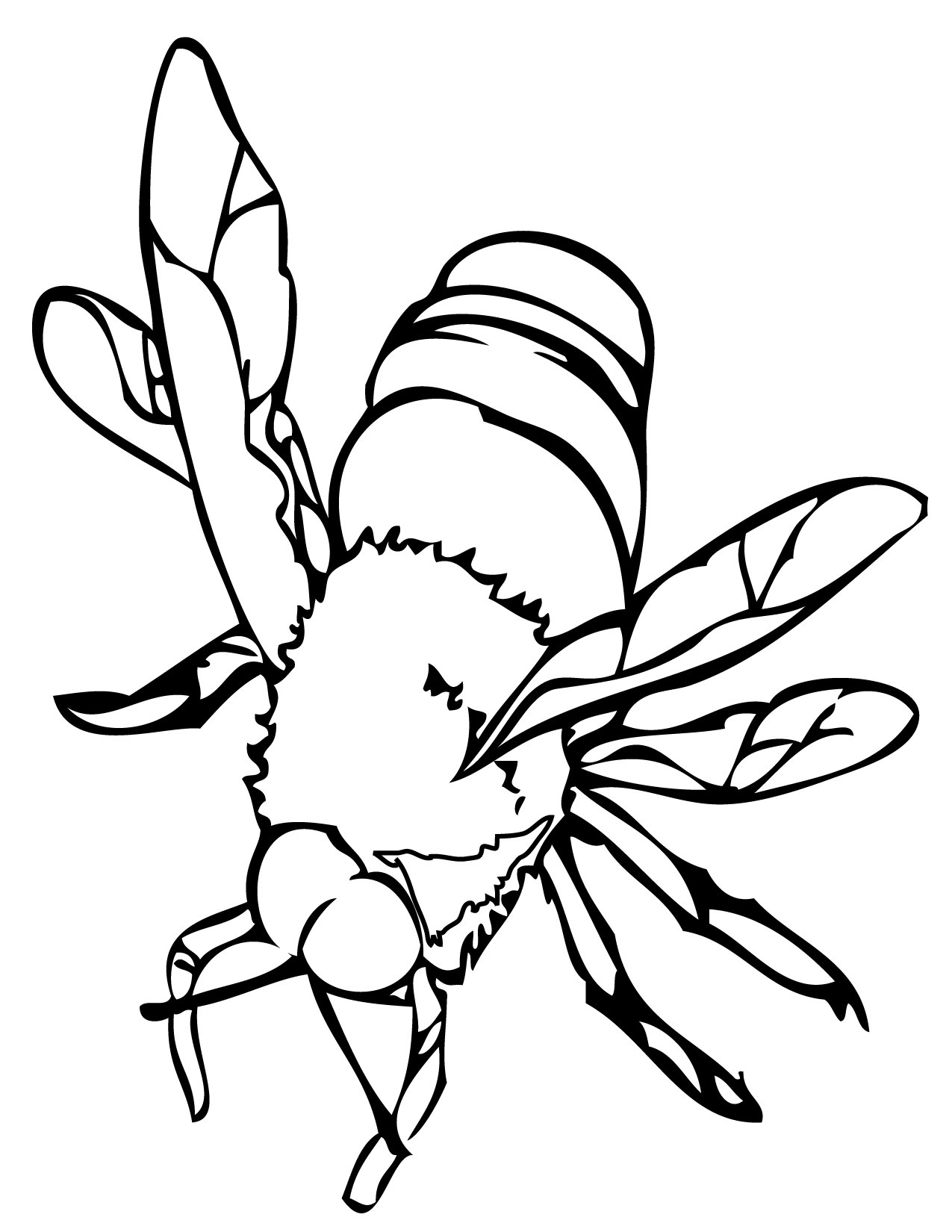 Coloring page: Bee (Animals) #82 - Free Printable Coloring Pages