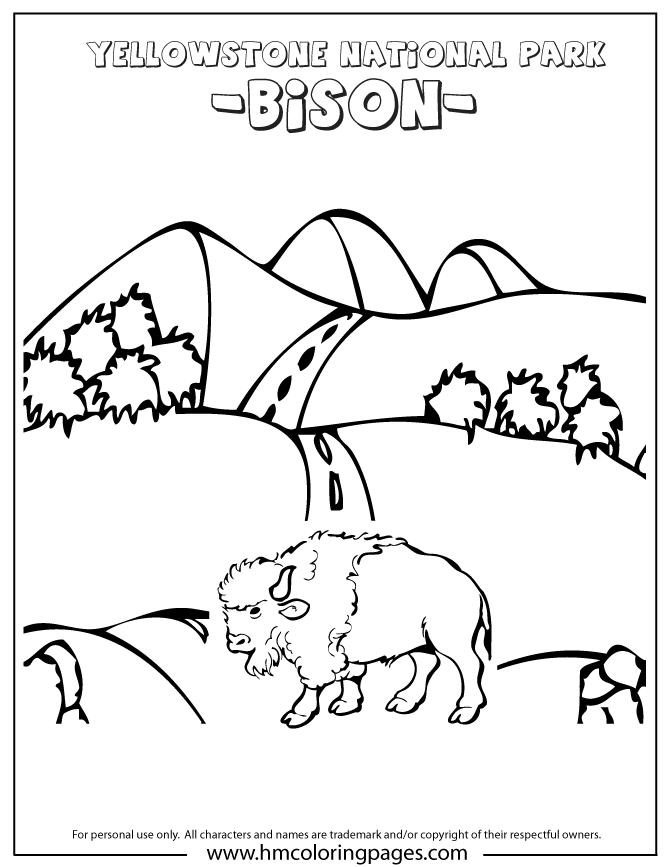 Coloring page: Bison (Animals) #1239 - Free Printable Coloring Pages
