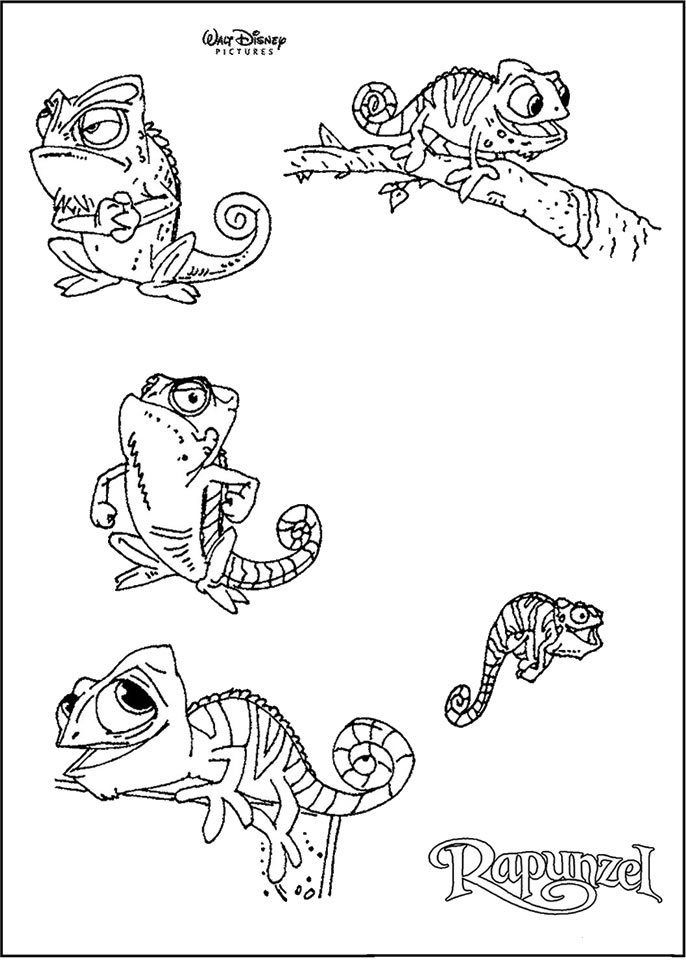 Coloring page: Chameleon (Animals) #1429 - Free Printable Coloring Pages