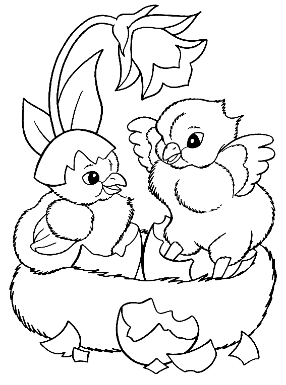 Coloring page: Chick (Animals) #15477 - Free Printable Coloring Pages