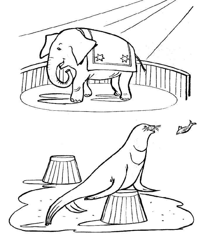 Coloring page: Circus animals (Animals) #20978 - Free Printable Coloring Pages