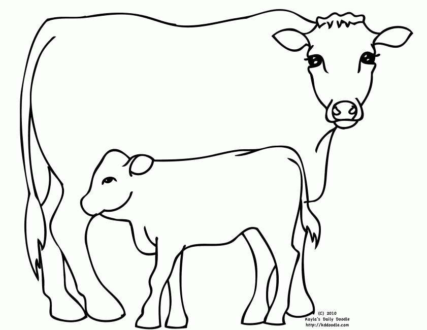Coloring page: Cow (Animals) #13282 - Free Printable Coloring Pages