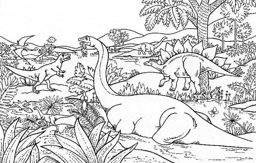 Coloring page: Dinosaur (Animals) #5495 - Free Printable Coloring Pages