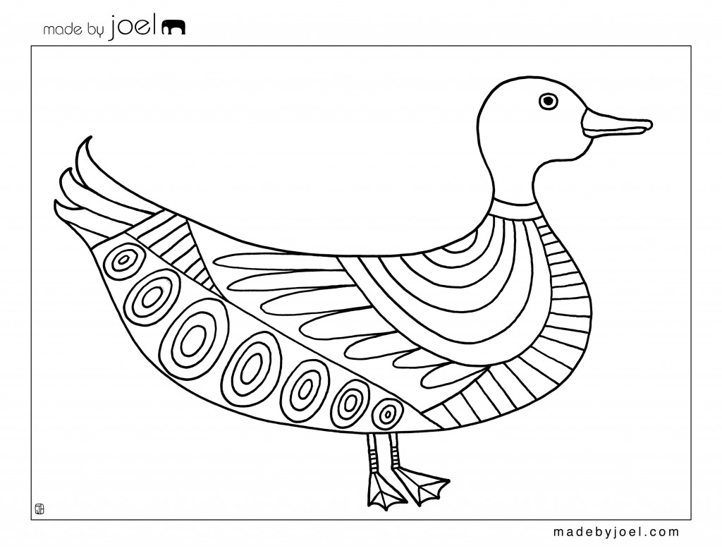 Coloring page: Duck (Animals) #1468 - Free Printable Coloring Pages