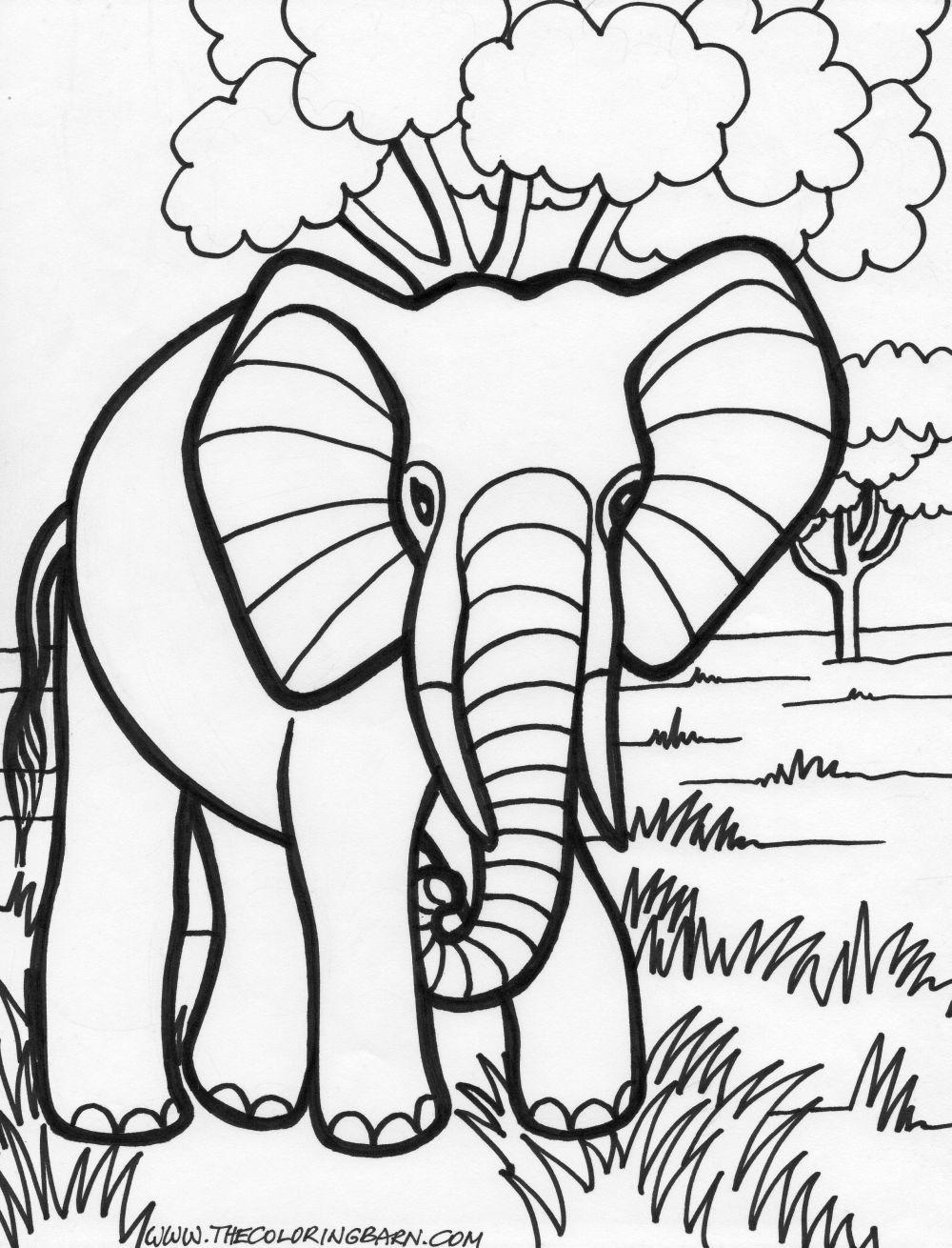 Coloring page: Elephant (Animals) #6327 - Free Printable Coloring Pages