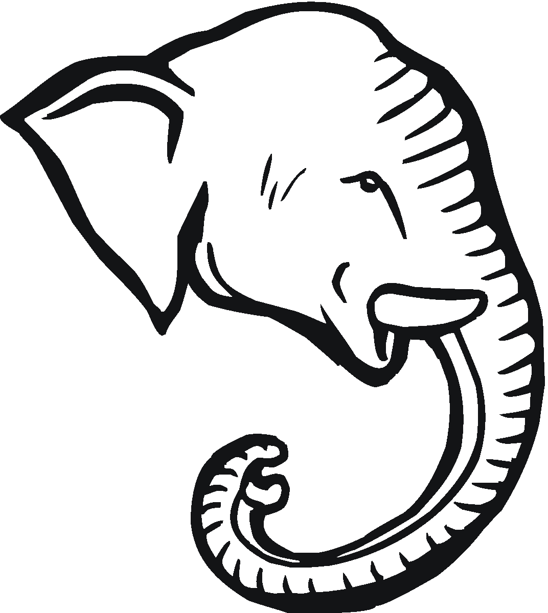 Coloring page: Elephant (Animals) #6410 - Free Printable Coloring Pages
