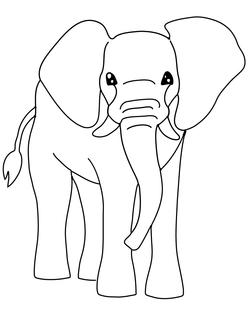 Coloring page: Elephant (Animals) #6421 - Free Printable Coloring Pages