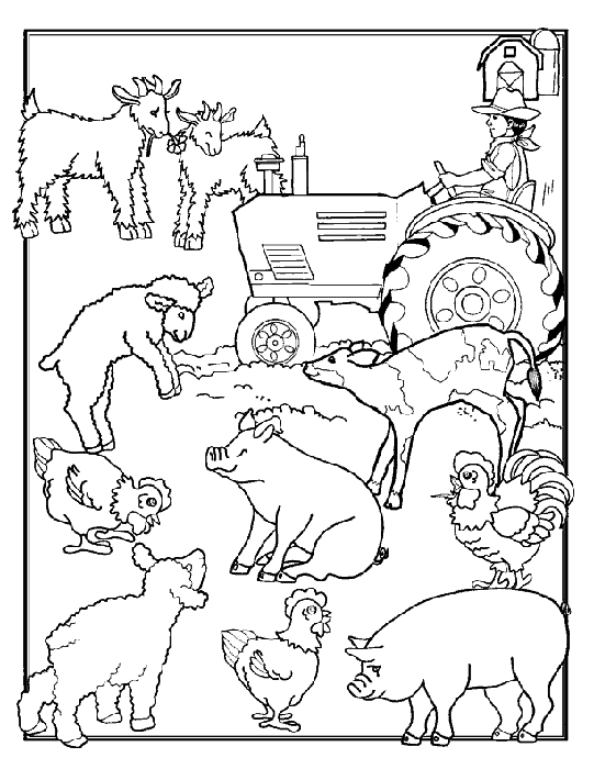 Coloring page: Farm Animals (Animals) #21387 - Free Printable Coloring Pages