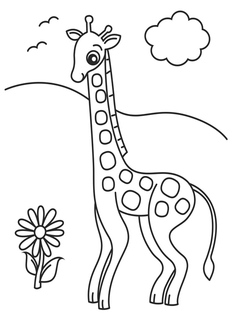 Coloring page: Giraffe (Animals) #7233 - Free Printable Coloring Pages