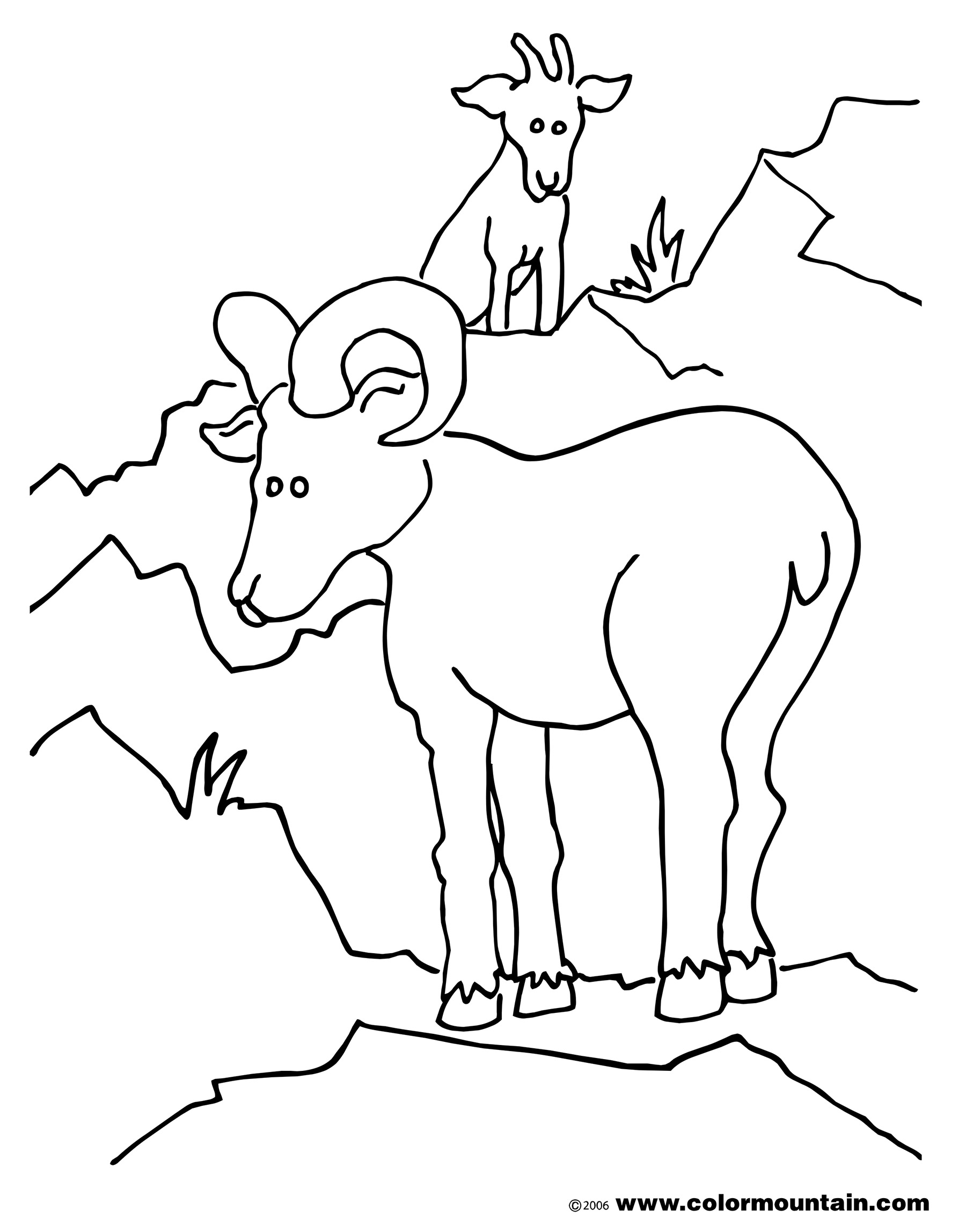 Coloring page: Goat (Animals) #2450 - Free Printable Coloring Pages