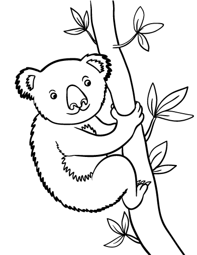 Coloring page: Koala (Animals) #9398 - Free Printable Coloring Pages