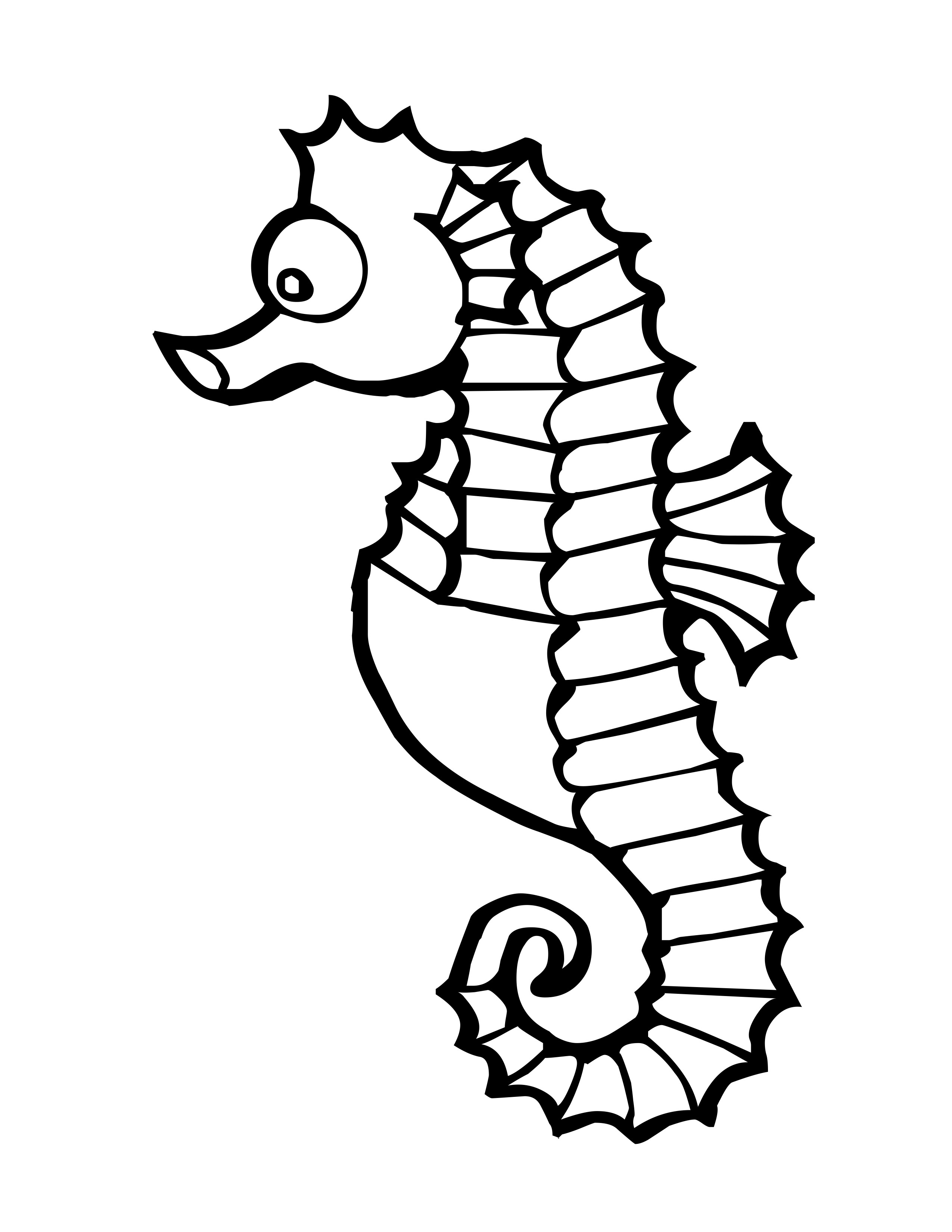 Coloring page: Marine Animals (Animals) #22132 - Free Printable Coloring Pages