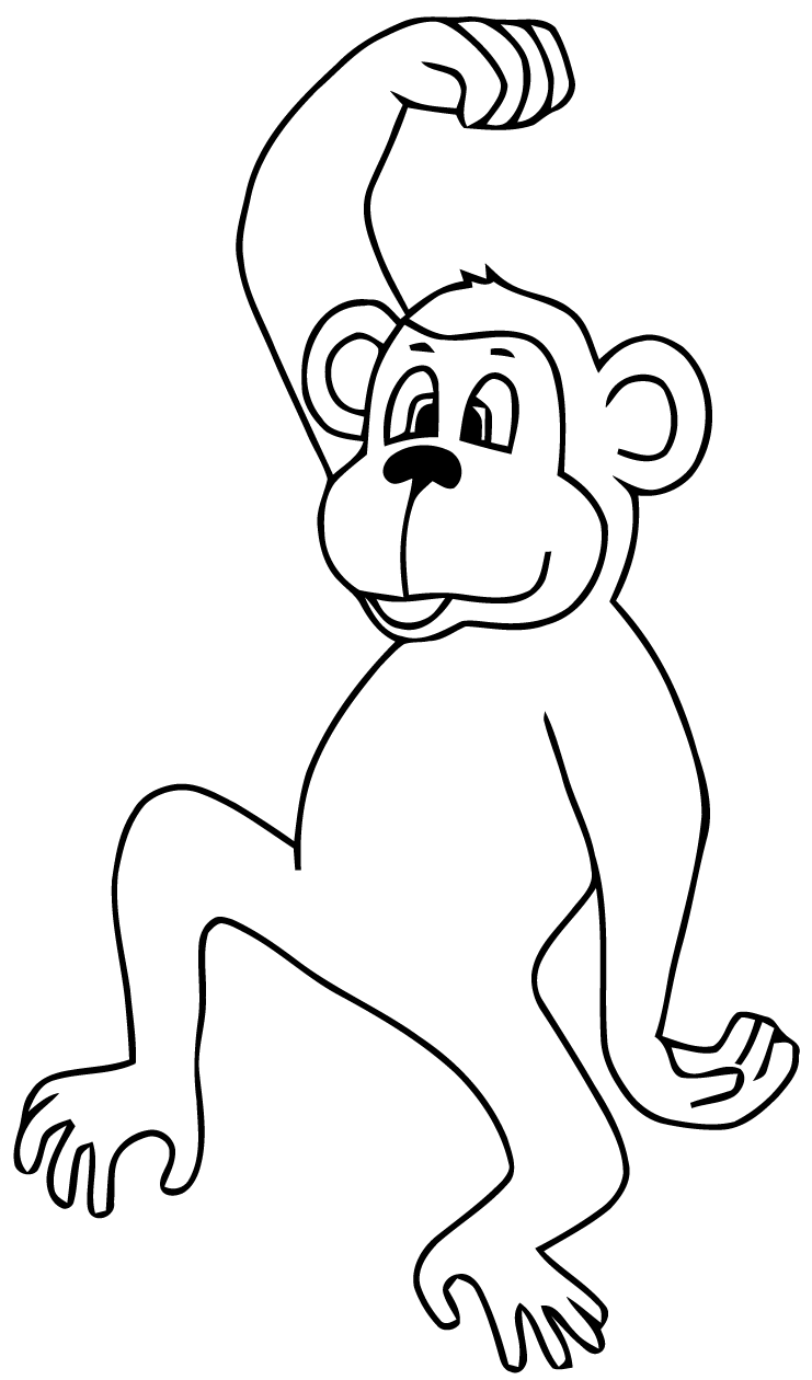 Coloring page: Monkey (Animals) #14164 - Free Printable Coloring Pages