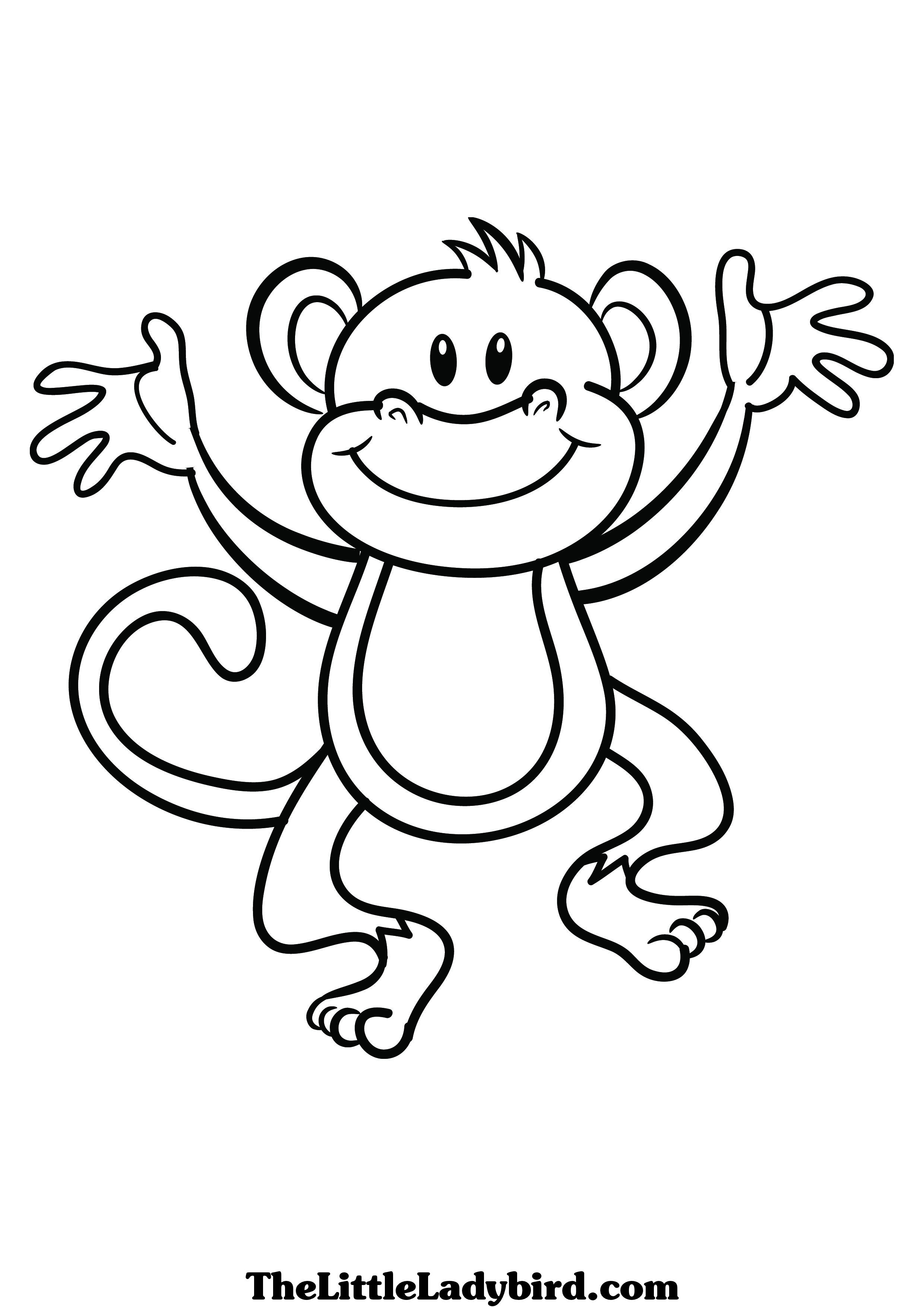 Coloring page: Monkey (Animals) #14167 - Free Printable Coloring Pages