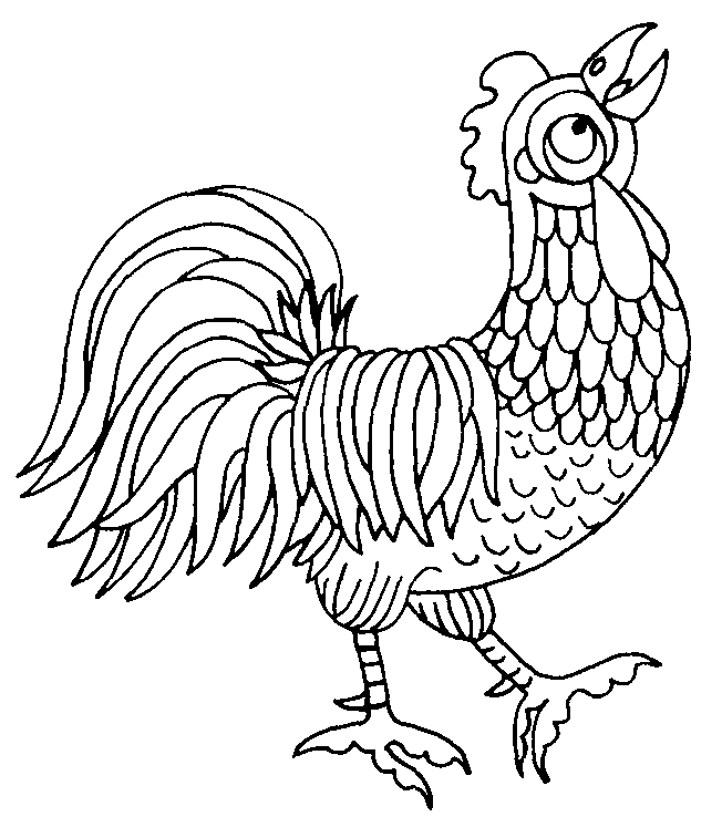 Coloring page: Rooster (Animals) #4109 - Free Printable Coloring Pages