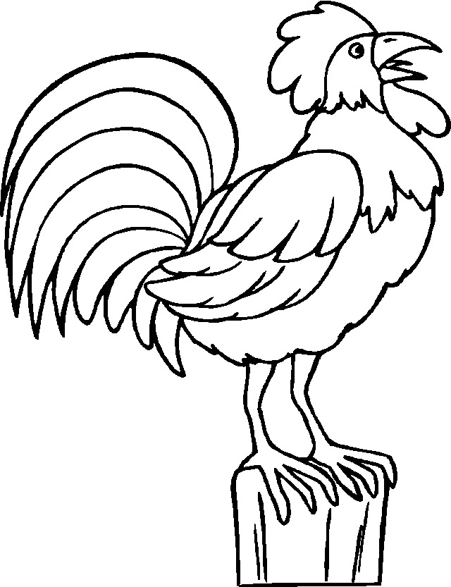 Coloring page: Rooster (Animals) #4172 - Free Printable Coloring Pages