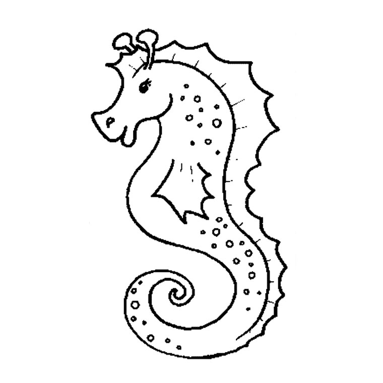 Coloring page: Seahorse (Animals) #18594 - Free Printable Coloring Pages