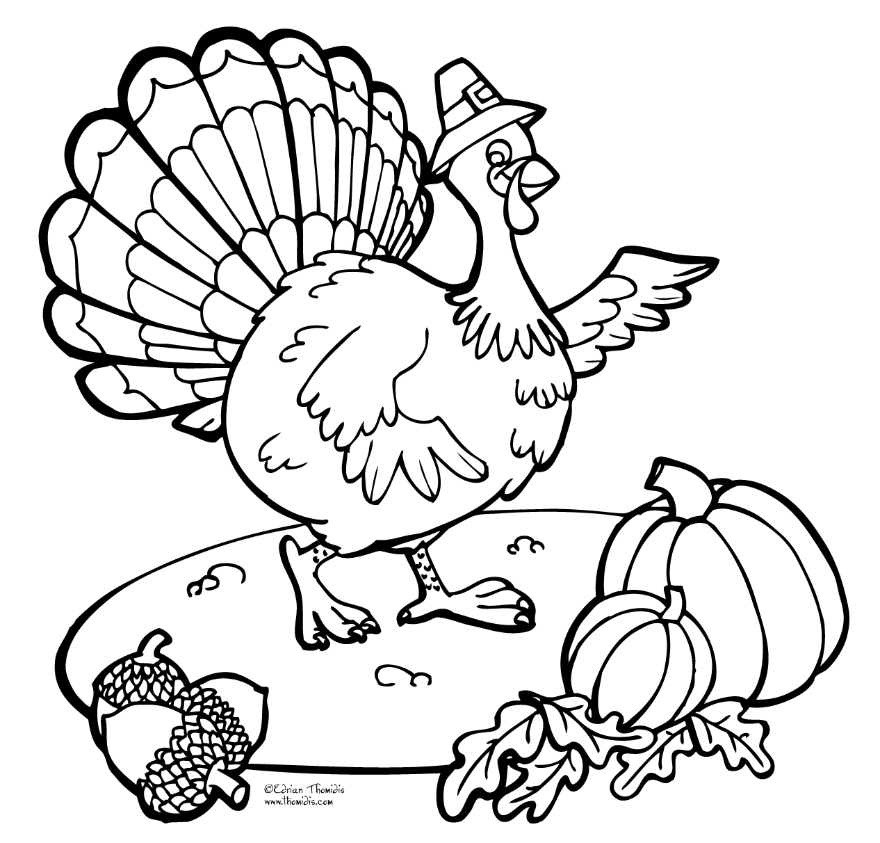 Coloring page: Turkey (Animals) #5414 - Free Printable Coloring Pages