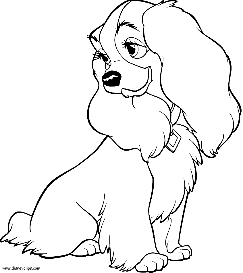 Coloring page: Lady and the Tramp (Animation Movies) #133230 - Free Printable Coloring Pages