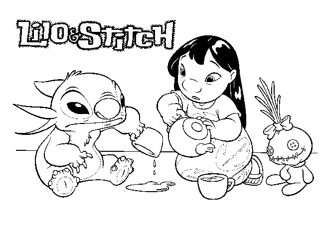 Coloring page: Lilo & Stitch (Animation Movies) #45072 - Free Printable Coloring Pages