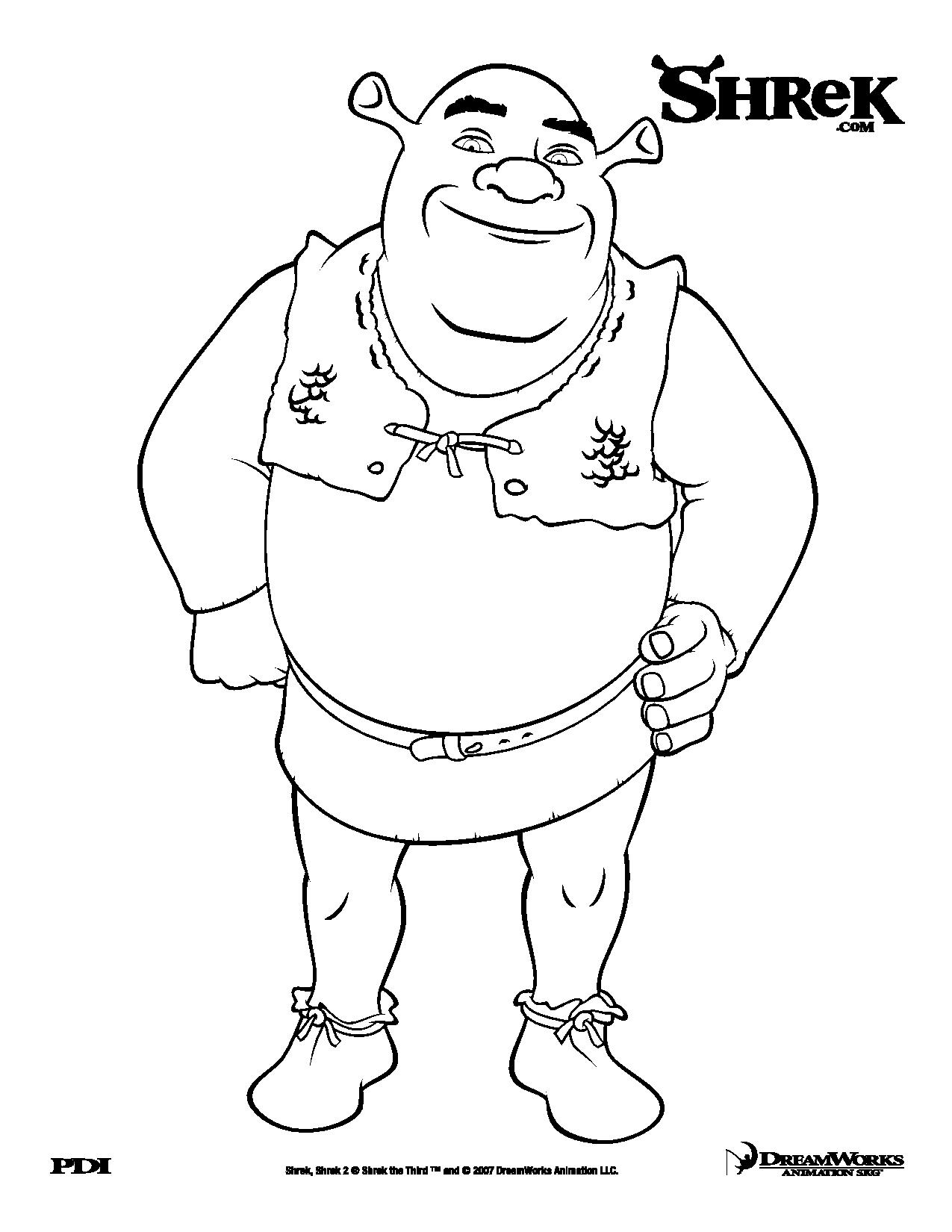 Coloring page: Shrek (Animation Movies) #115087 - Free Printable Coloring Pages
