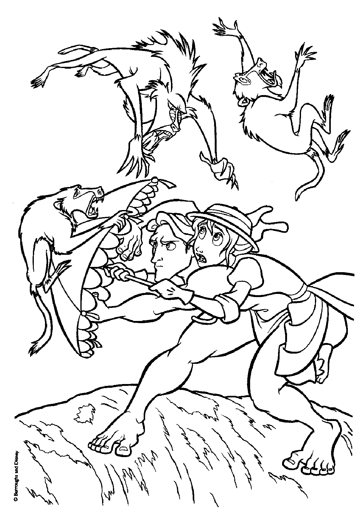 Coloring page: Tarzan (Animation Movies) #131156 - Free Printable Coloring Pages