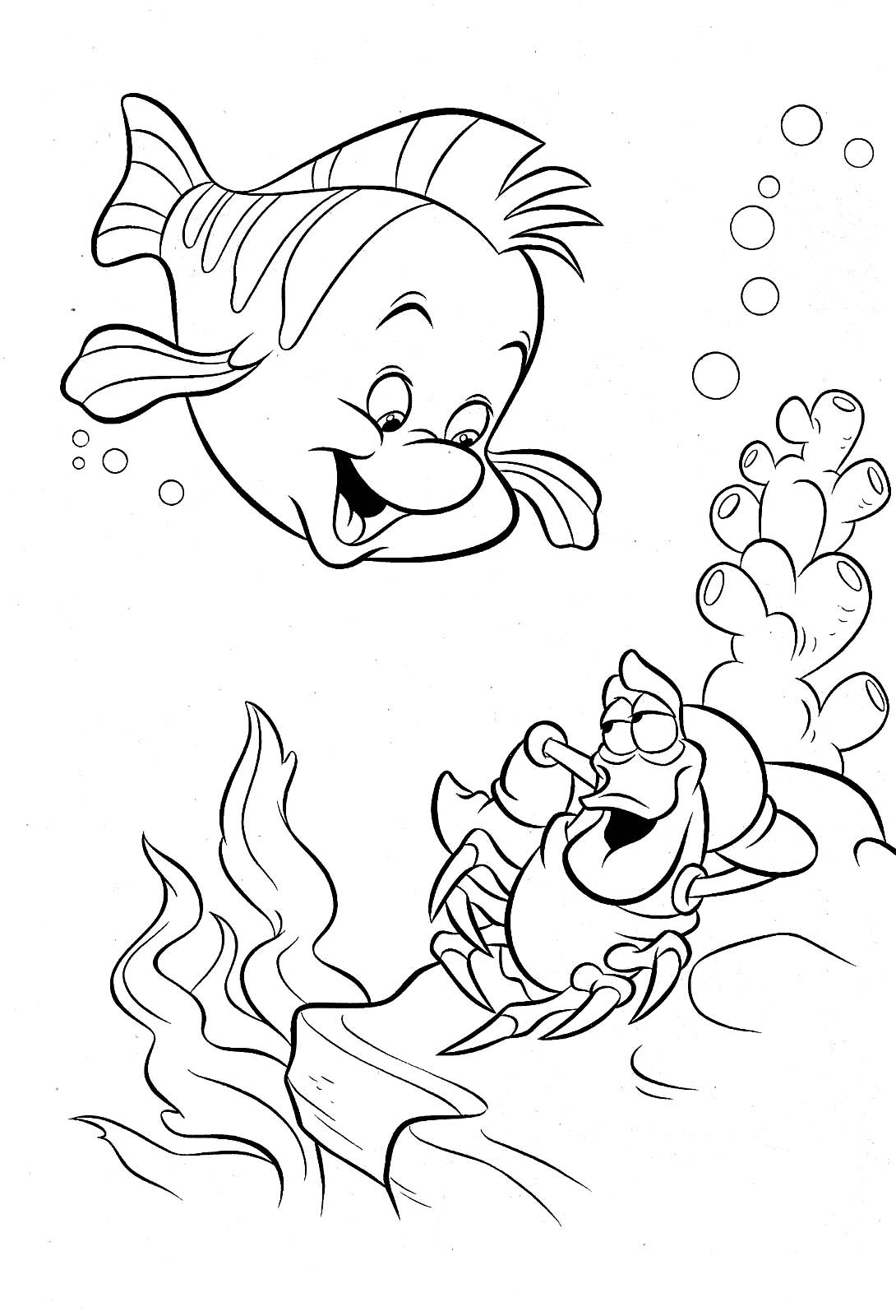 Coloring page: The Little Mermaid (Animation Movies) #127288 - Free Printable Coloring Pages