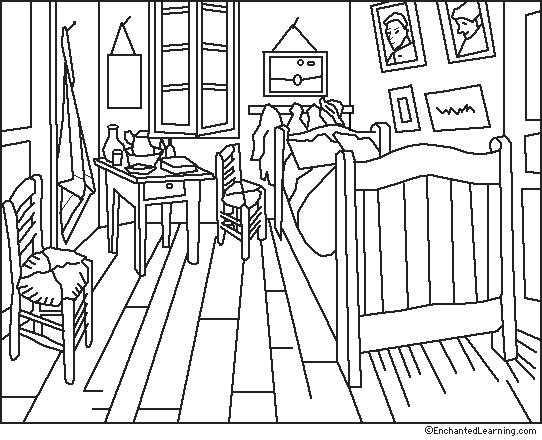 Coloring page: Bedroom (Buildings and Architecture) #63397 - Free Printable Coloring Pages