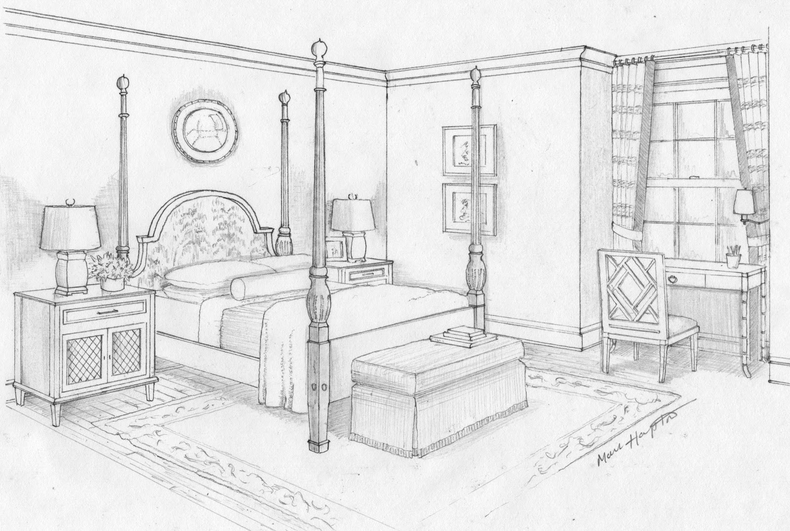 Coloring page: Bedroom (Buildings and Architecture) #66594 - Free Printable Coloring Pages