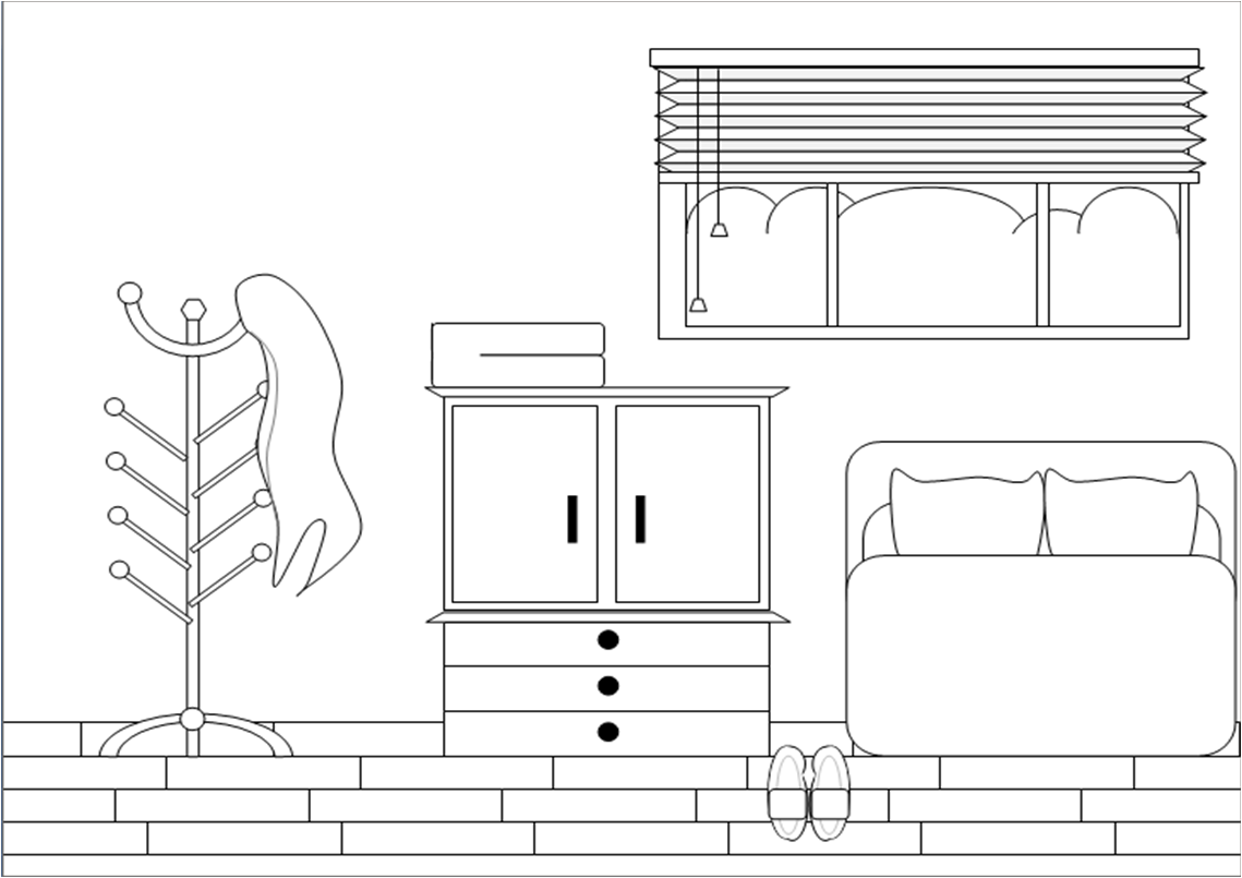Coloring page: Bedroom (Buildings and Architecture) #66609 - Free Printable Coloring Pages