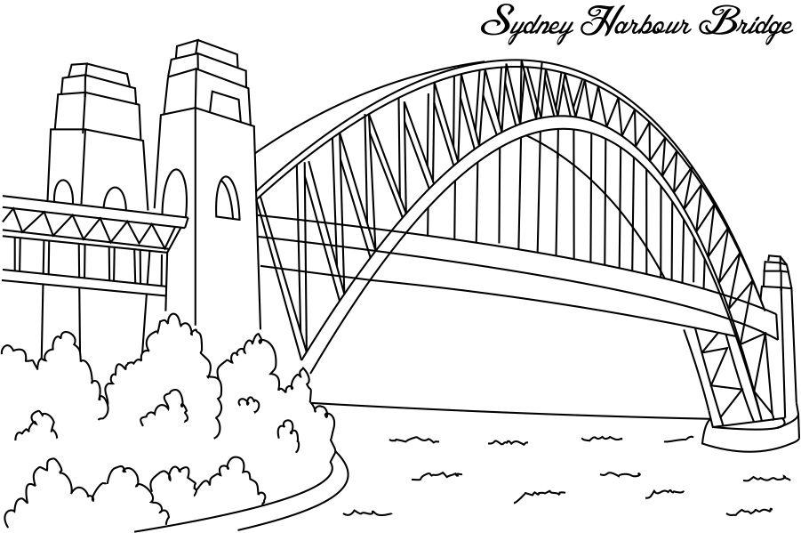 Coloring page: Bridge (Buildings and Architecture) #62837 - Free Printable Coloring Pages