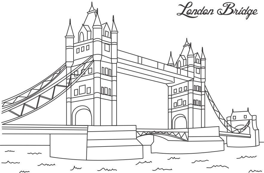 Coloring page: Bridge (Buildings and Architecture) #62843 - Free Printable Coloring Pages