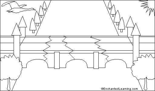 Coloring page: Bridge (Buildings and Architecture) #62891 - Free Printable Coloring Pages