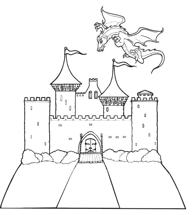 Coloring page: Castle (Buildings and Architecture) #62047 - Free Printable Coloring Pages