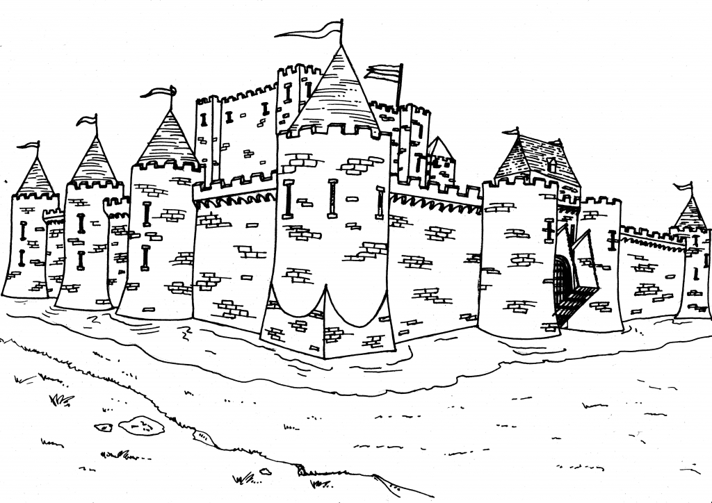 Coloring page: Castle (Buildings and Architecture) #62091 - Free Printable Coloring Pages