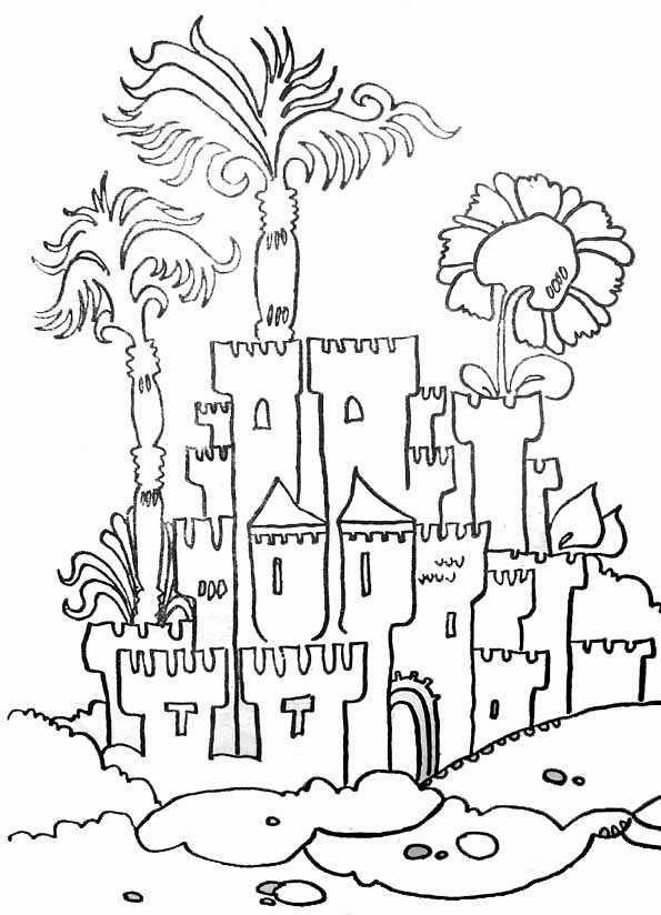 Coloring page: Castle (Buildings and Architecture) #62126 - Free Printable Coloring Pages