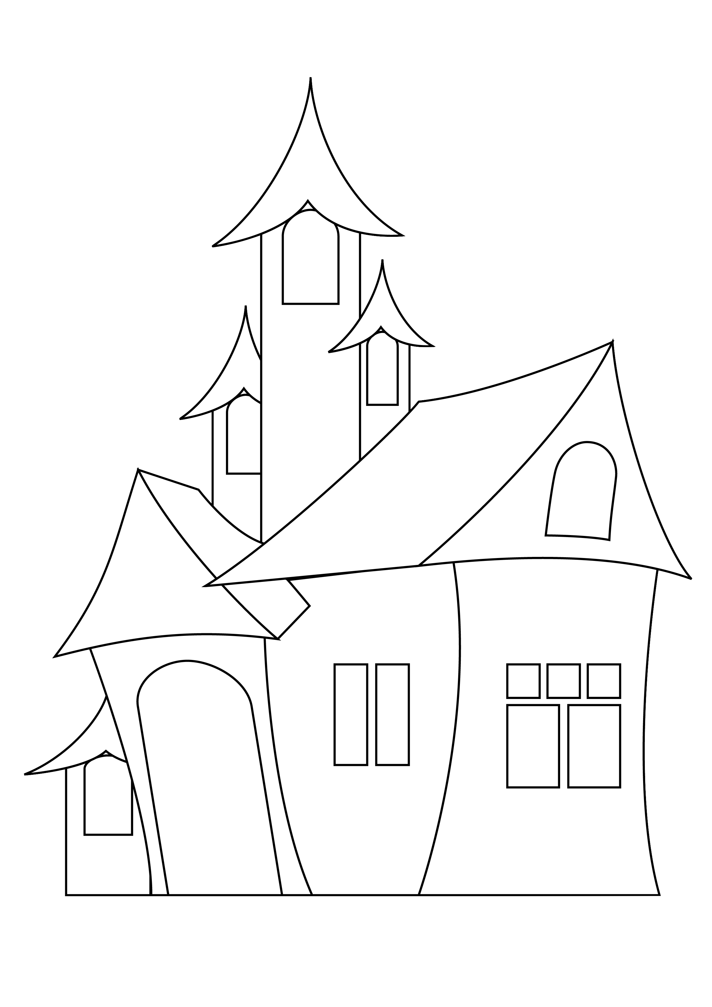 Coloring page: Castle (Buildings and Architecture) #62238 - Free Printable Coloring Pages