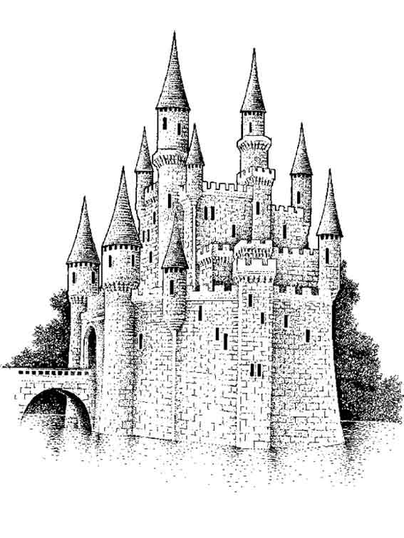 Coloring page: Castle (Buildings and Architecture) #62270 - Free Printable Coloring Pages
