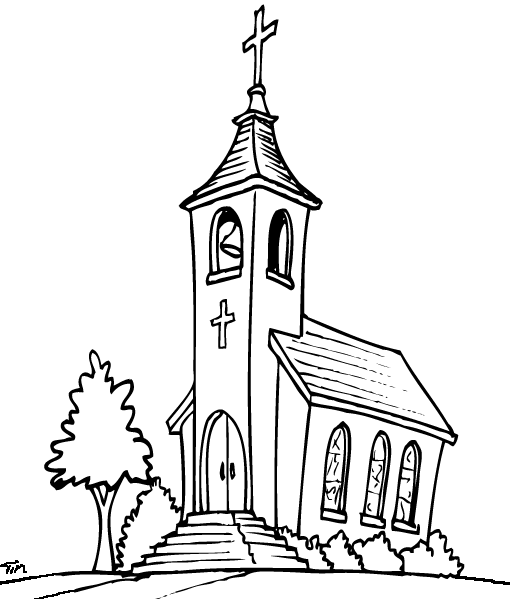 Coloring page: Church (Buildings and Architecture) #64171 - Free Printable Coloring Pages