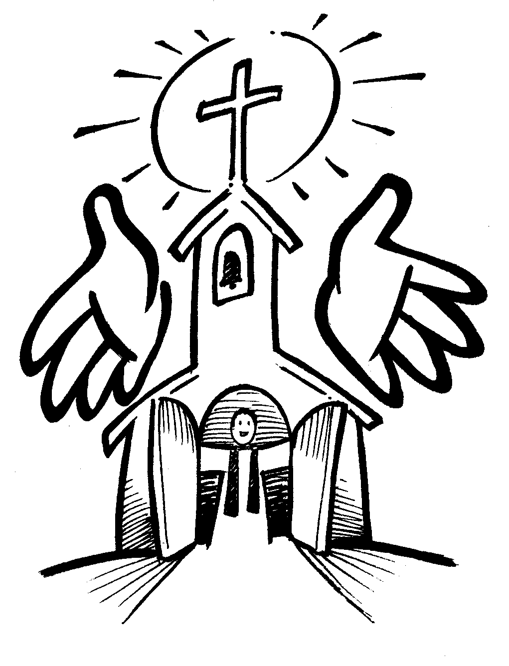 Coloring page: Church (Buildings and Architecture) #64256 - Free Printable Coloring Pages