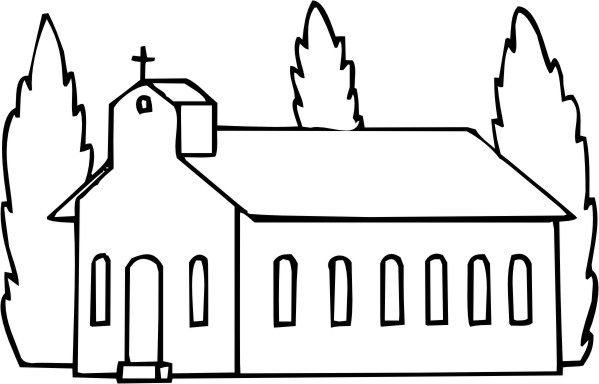 Coloring page: Church (Buildings and Architecture) #64259 - Free Printable Coloring Pages