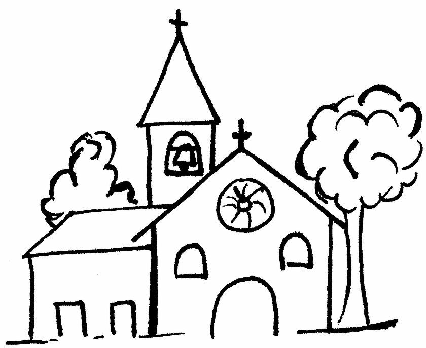 Coloring page: Church (Buildings and Architecture) #64274 - Free Printable Coloring Pages