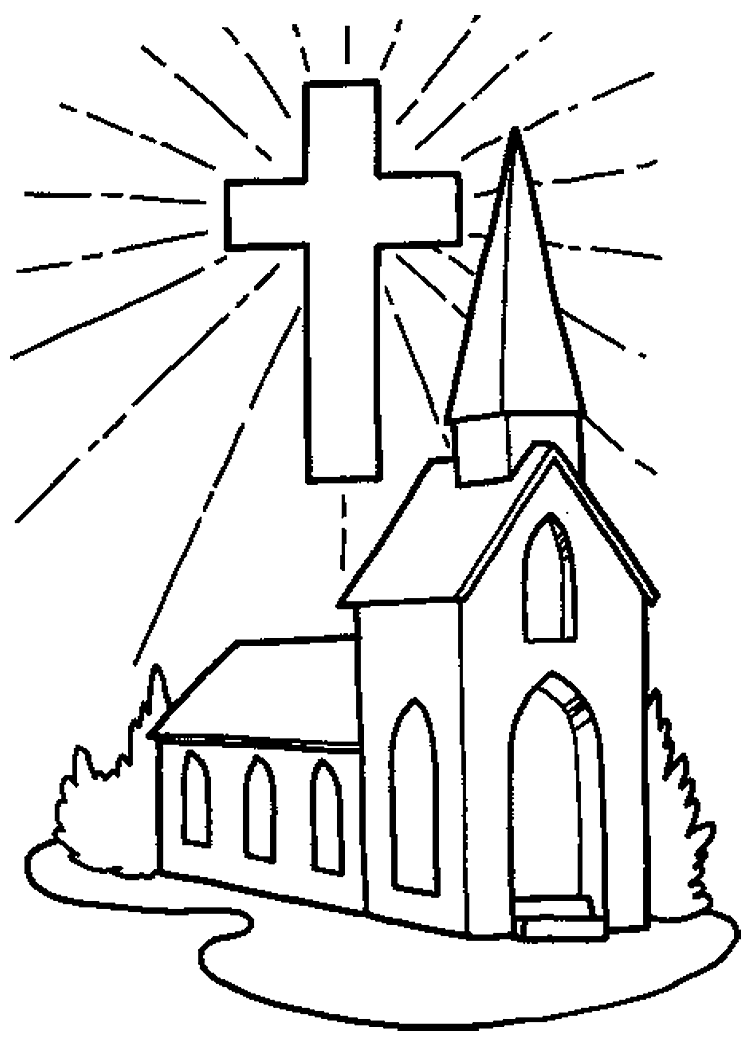 Coloring page: Church (Buildings and Architecture) #64313 - Free Printable Coloring Pages