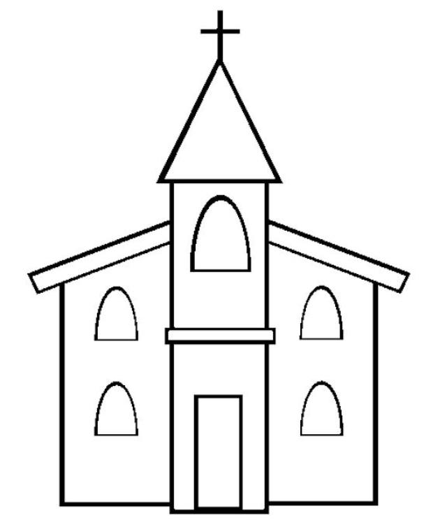 Coloring page: Church (Buildings and Architecture) #64314 - Free Printable Coloring Pages