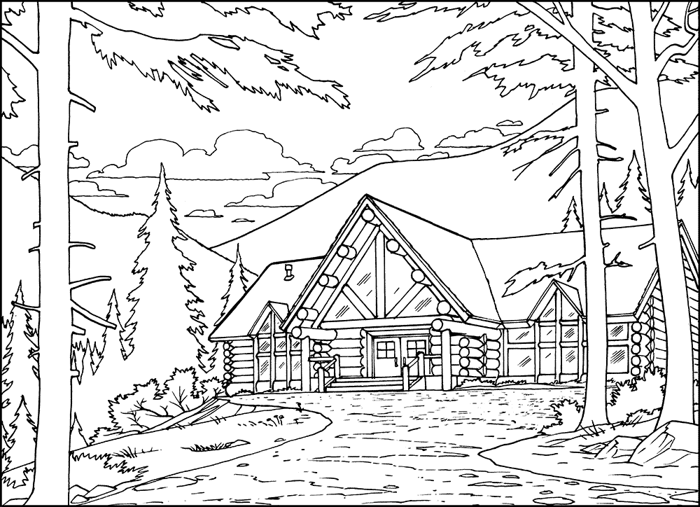 Coloring page: Cottage (Buildings and Architecture) #169883 - Free Printable Coloring Pages