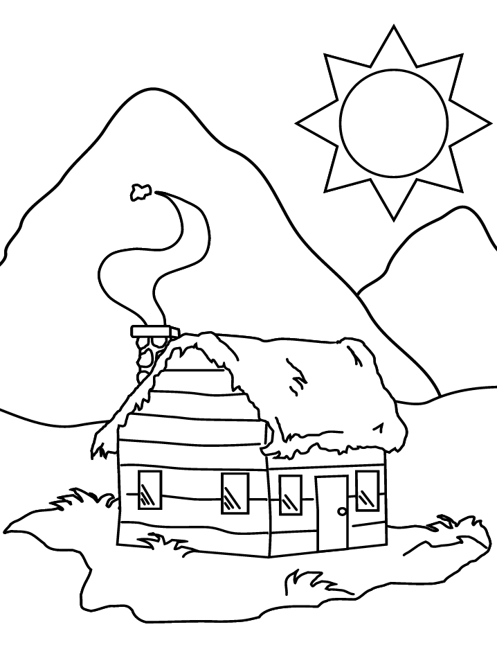 Coloring page: Cottage (Buildings and Architecture) #169928 - Free Printable Coloring Pages