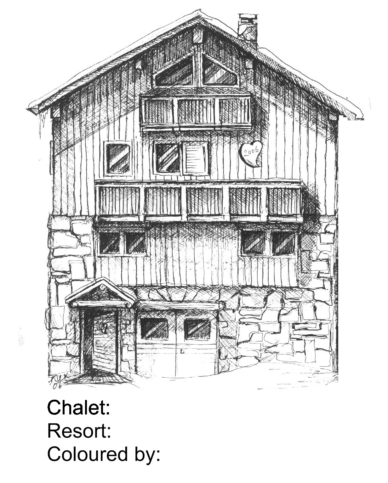 Coloring page: Cottage (Buildings and Architecture) #169936 - Free Printable Coloring Pages