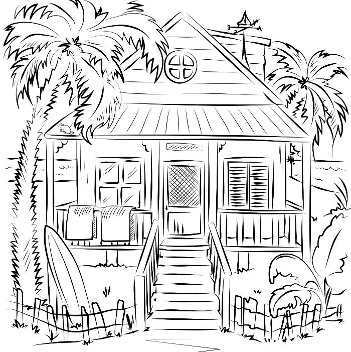 Coloring page: Cottage (Buildings and Architecture) #169941 - Free Printable Coloring Pages