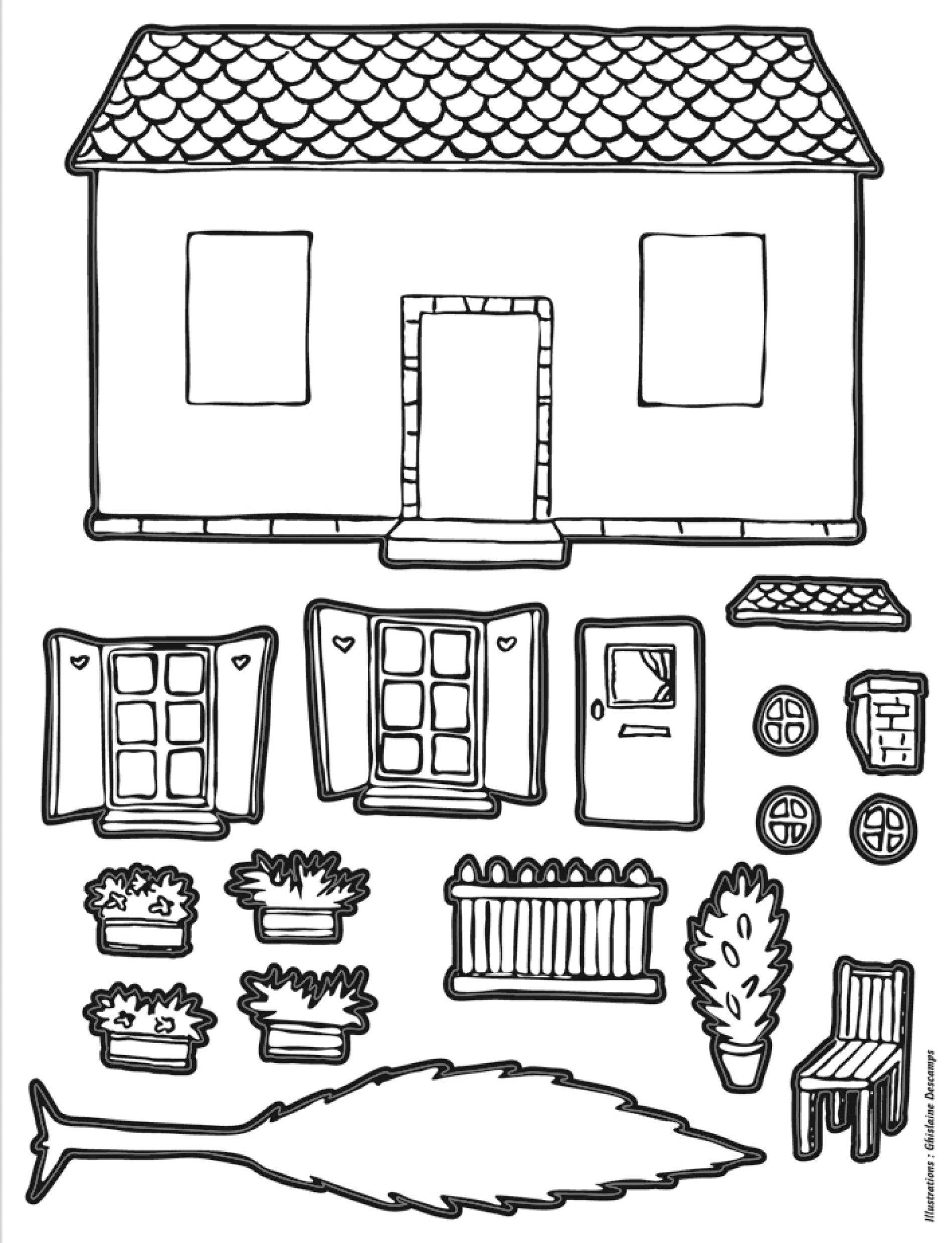 Coloring page: Cottage (Buildings and Architecture) #169951 - Free Printable Coloring Pages