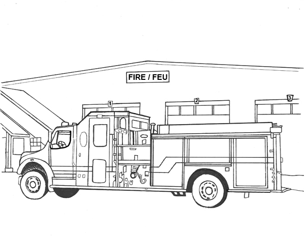 Coloring page: Fire Station (Buildings and Architecture) #68836 - Free Printable Coloring Pages